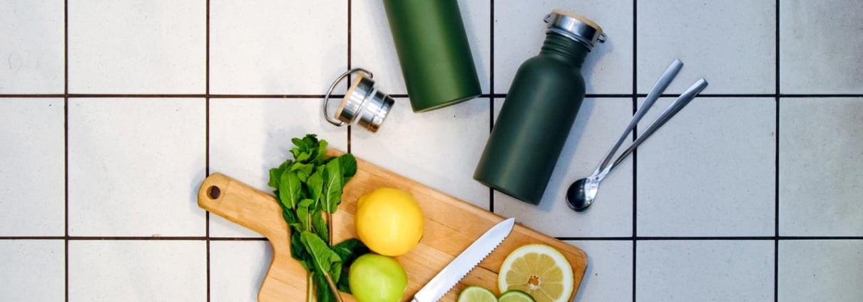 Retulp herbruikbare waterfles groen