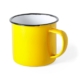 Retulp emaille koffiebekers goedkoop basic retro geel