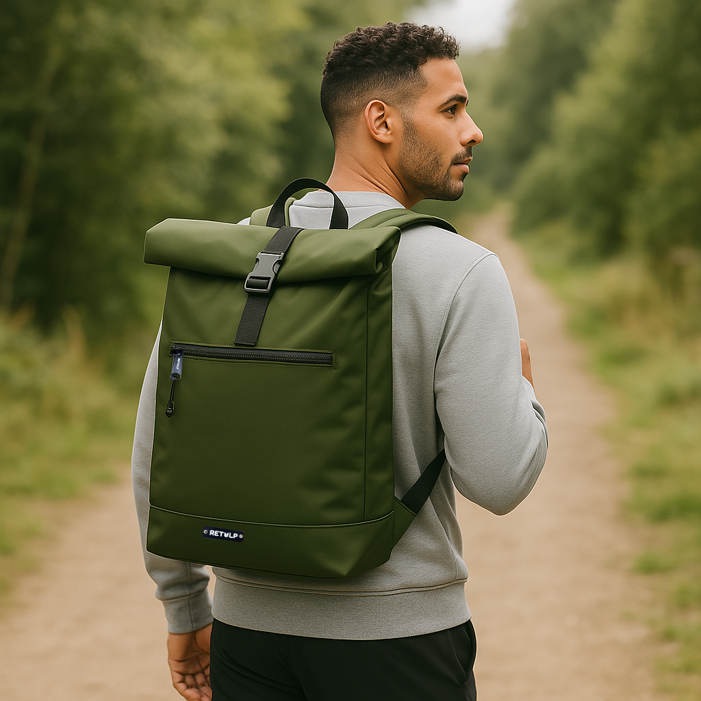 Recycled Roll-Top Backpack