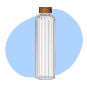 glazen waterfles 1000 ml