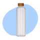 glazen waterfles 1000 ml
