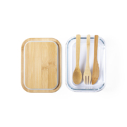 white label glazen lunchbox bamboe