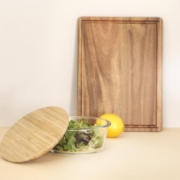 white label glazen ronde lunchbox