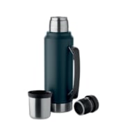 thermoskan 1 liter blauw rvs