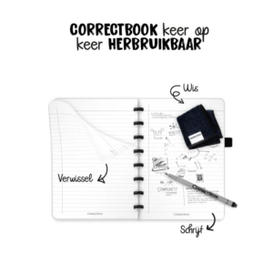 uitwisbaar notitieboekje correctbook