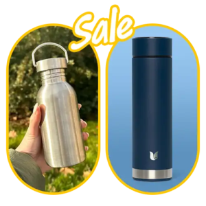 SALE - thermos 420ml en RVS white label
