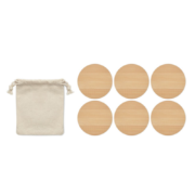 bamboe onderzetters graveren met logo