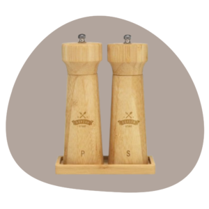 bamboe peper en zout molen bedrukken met logo
