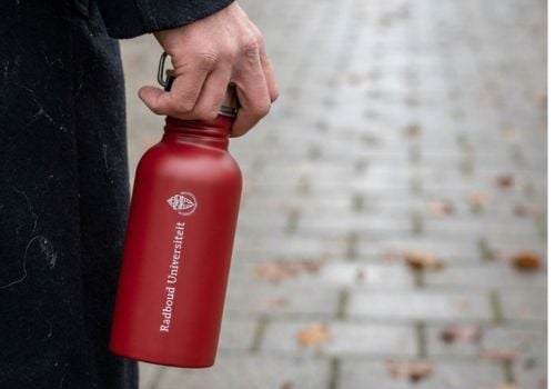 retulp waterflessen met logo onderwijs