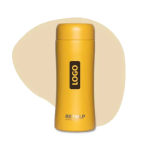 retulp thermosbeker tumbler geel logo